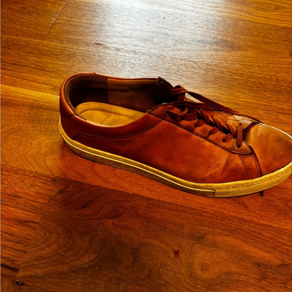 Lightly Used Brown Leather Koio Sneakers 11 Good Condition - Picture 3 of 12